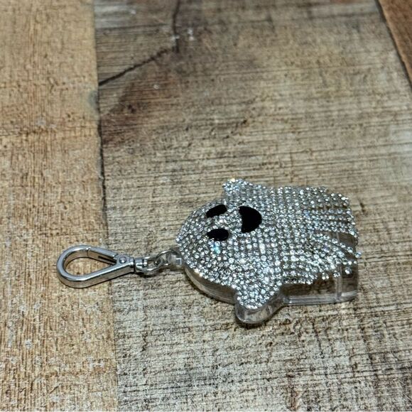 Bath and Body Works 2022 Halloween Gemstone Ghost Pocket* Bac Holder Keychain. - Picture 3 of 8